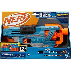NERF Elite 2.0 Commander RD-6 – blaster cu săgeți din spumă